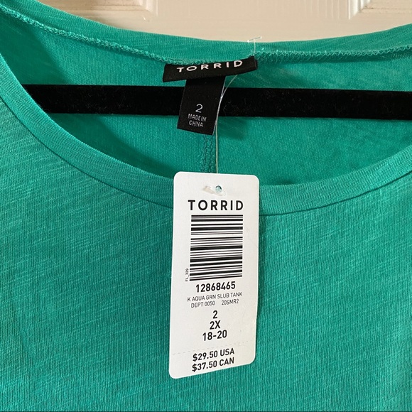 NWT TORRID Aqua Slub Knit Tank - Picture 7 of 8